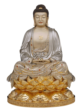 娑婆三圣观音菩萨摆件佛像