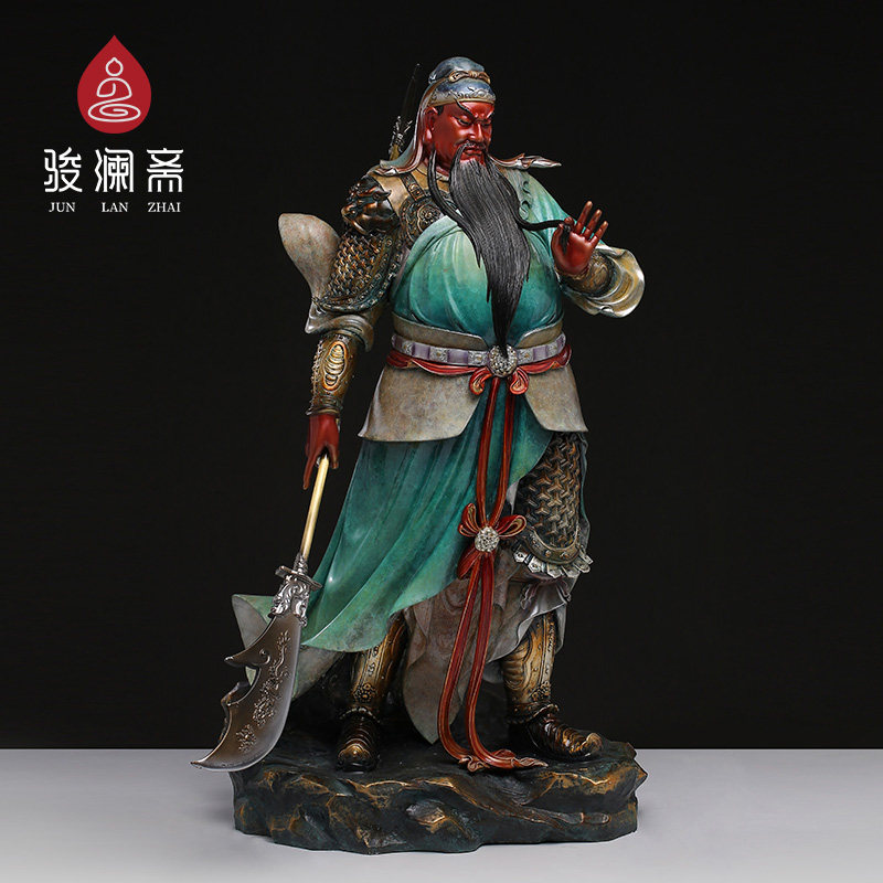铜关公神像关二爷关羽武财神爷佛像供奉招财客厅大型号落地摆件