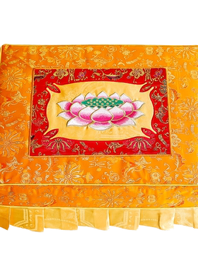 拜佛斜跪垫方形莲花蒲团