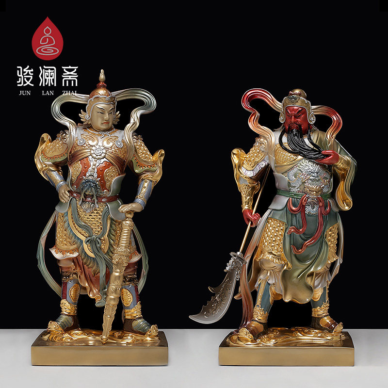 伽蓝韦陀佛像全铜韦驮关公菩萨居家寺庙供奉家用神像摆件大全
