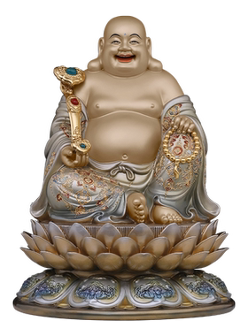 纯铜供奉菩萨神像摆件弥勒佛