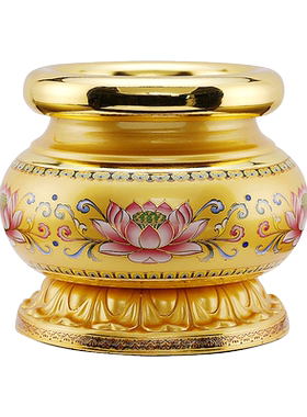 佛具用品大全供具供佛家用花瓶佛前供水杯香薰炉供盘供奉珐琅彩色