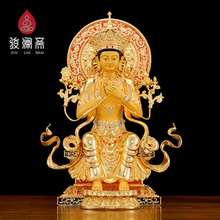 天冠弥勒佛佛像佛堂供奉家用客厅招财密宗弥勒神像家居装饰摆件