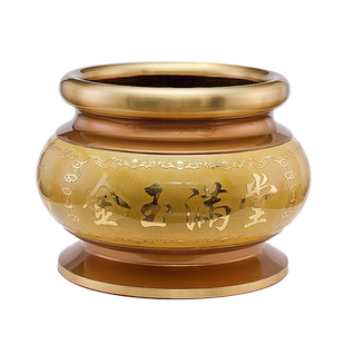 铜关公供奉套装家用佛道仙用品 酒杯佛前供具水杯花瓶供盘香炉