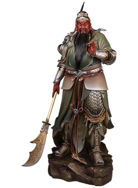 纯铜关二爷供奉客厅摆件武财神