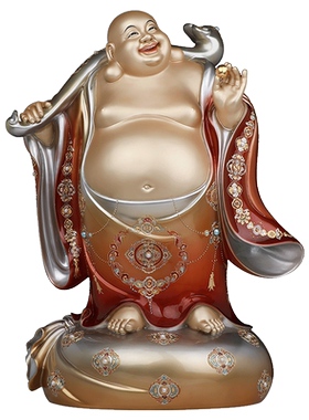 骏澜斋铜摆件如意弥勒佛像大肚笑佛神像家居桌面工艺装饰品大全