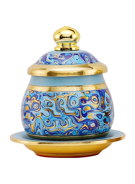 供佛杯供水杯佛具用品大全佛前莲花圣水杯观音菩萨净水杯珐琅彩色