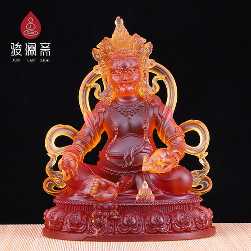 琉璃黄财神佛像供奉居家客厅