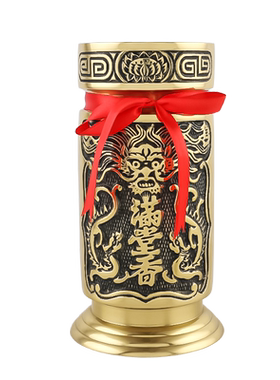 骏澜斋纯铜家用装立式佛前香筒