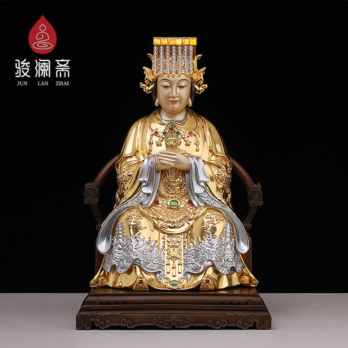 纯铜天上圣母工艺品摆件妈祖神像