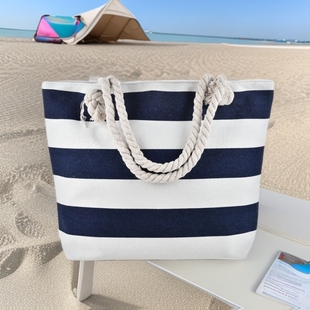 Beach Bag Women Large Underarm Striped Should Capacity