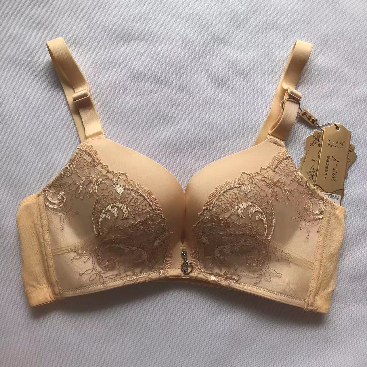 断码特价85B伊之魁8027内衣性感文胸蕾丝无钢圈聚拢收副乳杯厚2CM