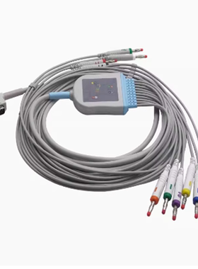 适用兼容厦门纳龙aECG-12pwl铃谦Kans K131 10导心电图机导联线