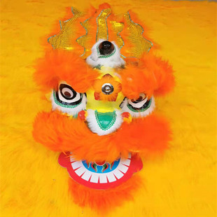 双人儿童舞狮子羊毛狮子幼儿园表演道具单人舞狮醒狮舞狮子3-15岁