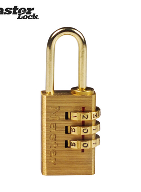 MasterLock玛斯特黄铜密码锁挂锁小号旅行箱包锁抽屉锁柜锁620D