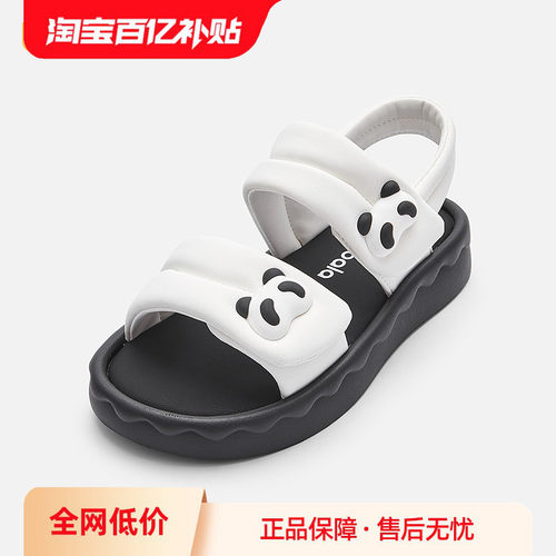 巴拉巴拉凉鞋女童厚底鞋可爱熊猫