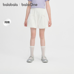 中大童甜美花苞裤 巴拉巴拉童装 新款 女童2026夏装 子纯棉潮 儿童短裤