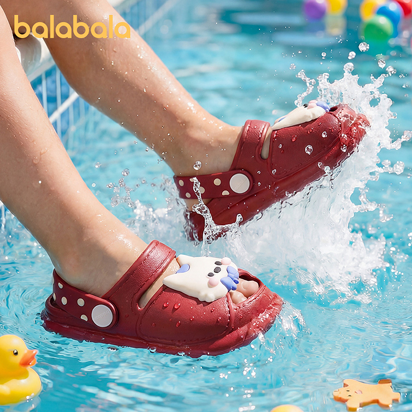 巴拉巴拉童鞋儿童拖鞋男女童2026年新款夏可爱立体萌兽洞洞沙滩鞋