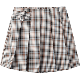 巴拉巴拉儿童裙子春秋装童装女童短裙格纹裙裤学院风时尚舒适百搭