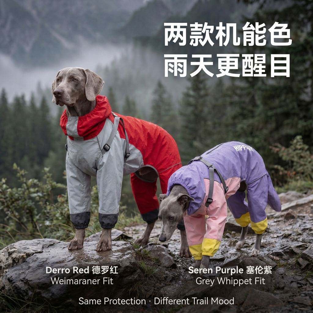 四季大狗雨衣全包连帽冲锋狗狗雨狗宠物服装/雨衣