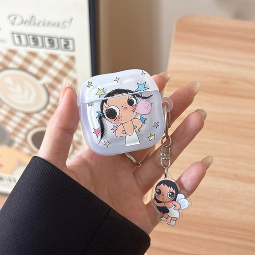 airpodspro2保护套适用苹果耳机保护壳airpods3三代4透明蓝牙耳机套airpod盒第二代ipod线条狗pro2--吹泡泡小