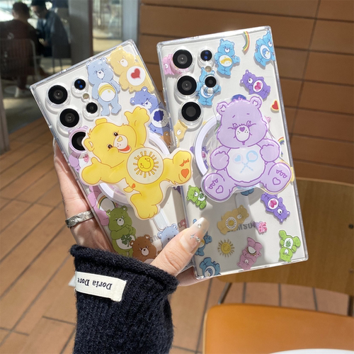 适用于Samsung S26Ultra 卡通彩虹熊TPU保护套 Galaxy S25Plus S24 S23U NOTE20Ultra手机壳