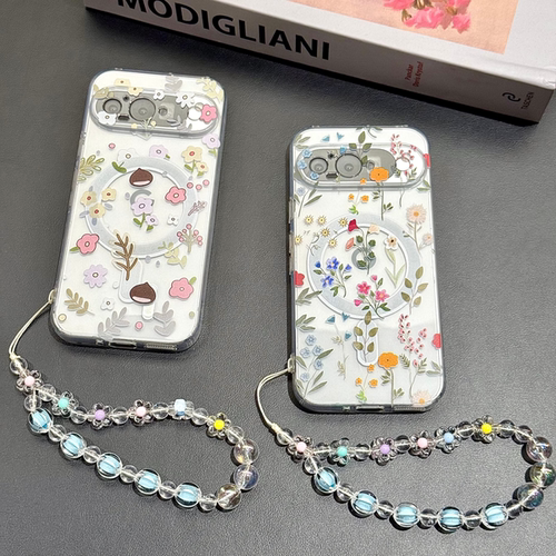 For 谷歌Pixel11 pro 韩风花朵全包磁吸TPU保护套 Googel 10pro  Pixel 9A pro xl手机壳
