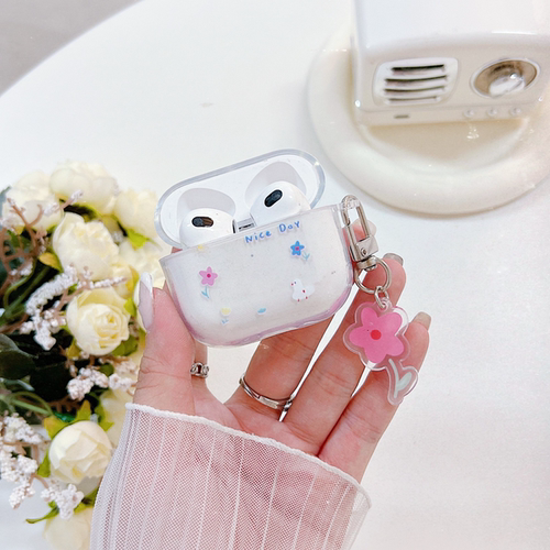 透明nice day 适用airpods4耳机套pro3新款airpodspro2保护套3代苹果无线蓝牙耳机壳二三代airpods1/2可爱