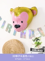 3D Monkey Head Golden Color