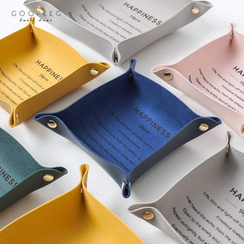 鞋柜放钥匙摆件ins风桌面收纳盒