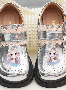 儿童皮鞋公主鞋时尚单鞋2025秋季新款女孩真皮卡通小皮鞋中大童鞋