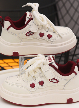 儿童板鞋女童小白鞋2025秋季新款童鞋软底低帮休闲鞋小女孩运动鞋