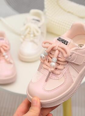 女童板鞋儿童鞋子小白鞋女休闲公主鞋2025秋季新款童鞋低帮德训鞋