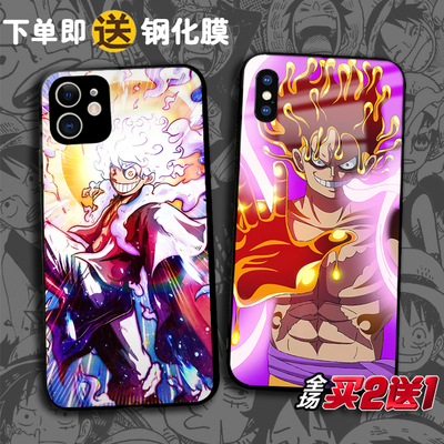 蒙奇D路飞觉醒适用苹果16pro 15plus 14 13mini 12promax任意机型11pro XSmax XR海贼手机壳876plus定制SE3 2