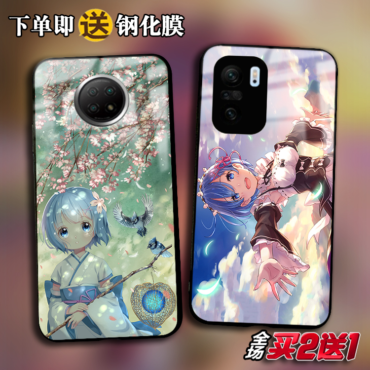 REM蕾姆适用于红米K40pro 30S 20红米note7 8T 9pro玻璃手机壳10X