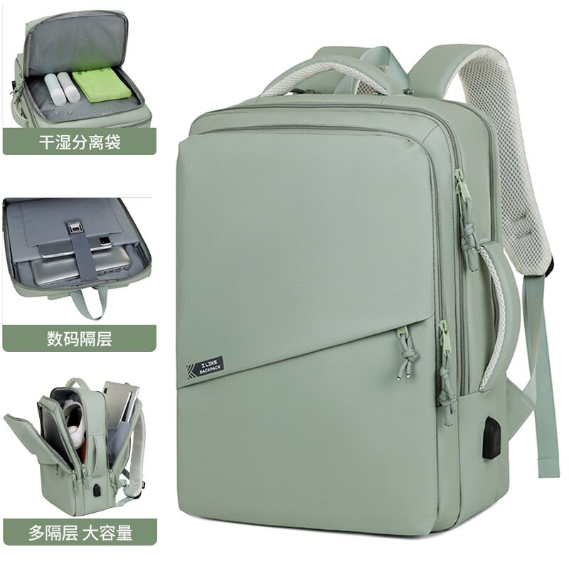 跨境双肩包男多功能笔记本电脑包大容量干湿分离休闲商务旅行背包
