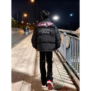 WASSUP美式高街90白鸭绒羽绒服男女款冬季保暖复古黑色轻薄外套潮