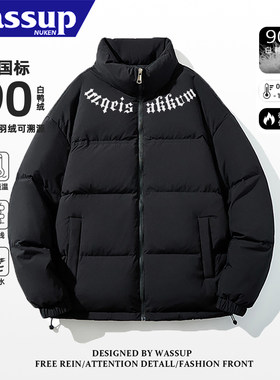 WASSUP美式高街羽绒服男款冬季