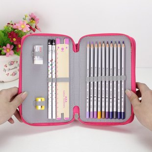 笔袋装专用水彩笔的收纳彩铅画笔儿童美术小学生大容量马克文具盒