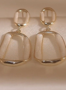 我们的当打之年谷桥同款耳环高级感夸张几何耳饰气质个性耳钉银针