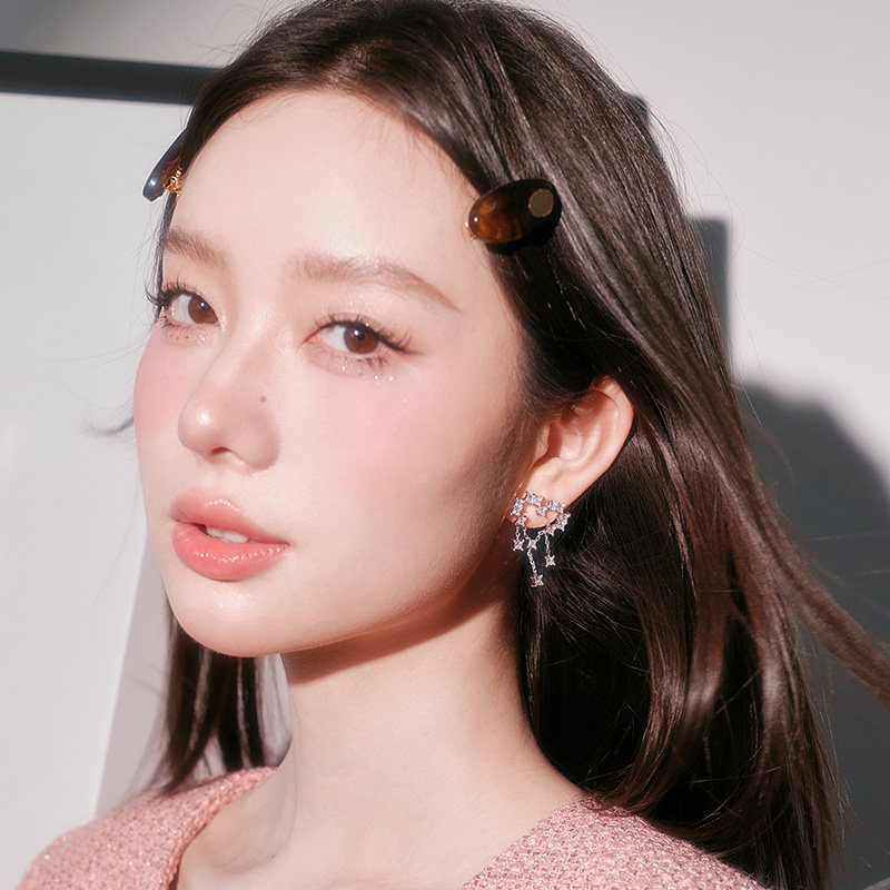 abyb charming耳语耳环女爱心流苏耳饰小众设计感原创饰品耳钉