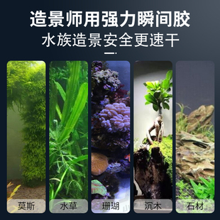 国象水草胶鱼缸造景莫斯胶粘沉木珊瑚骨架胶水水族专用海水粘石头