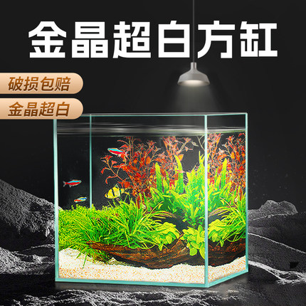 超白缸玻璃鱼缸客厅方缸家用水草造景溪流缸大型小型裸缸高清玻璃
