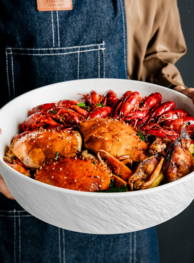 简约陶瓷汤碗大容量创意酸菜鱼水煮鱼大盆碗12寸大碗面碗毛血旺碗