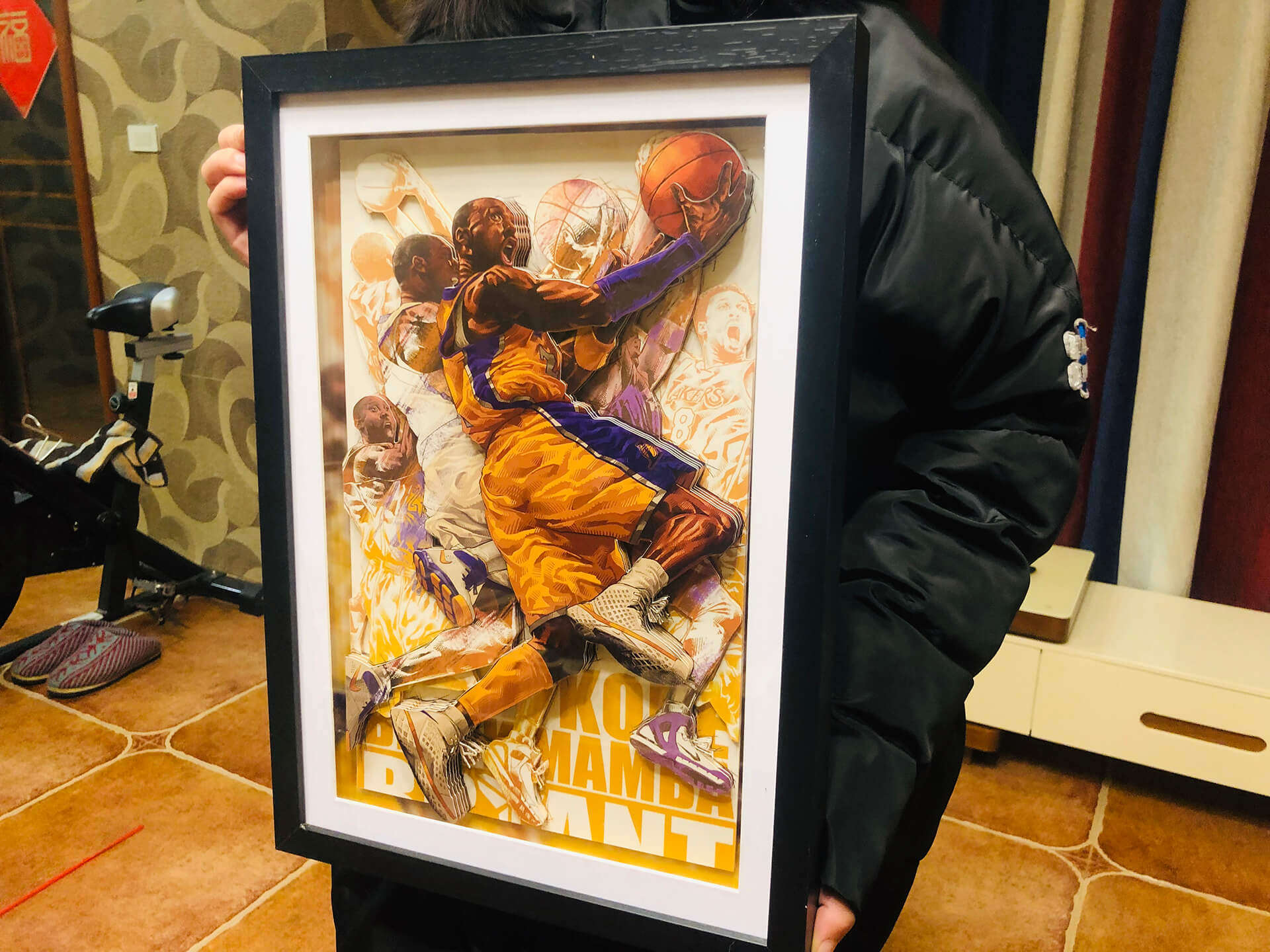 科比kobe曼巴精神mamba湖人lakers24篮球迷nba球星手工立体装饰画