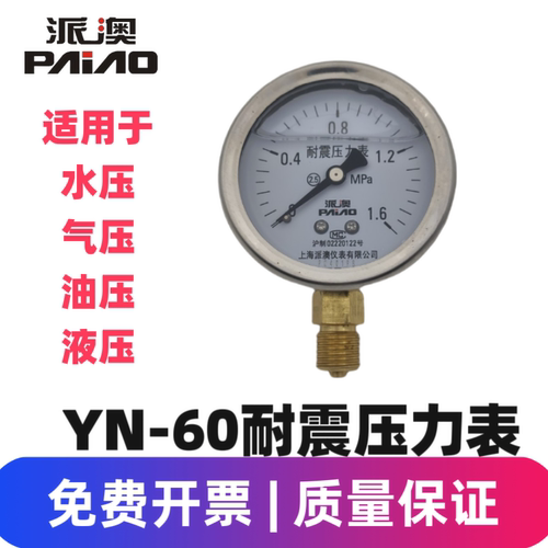 压力表派澳耐震抗震加油不锈钢