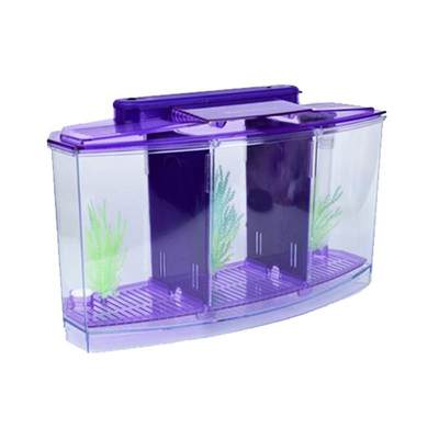 新款迷你金鱼缸小型水族箱LED亚克力水晶虾缸养鱼苗孵化斗鱼盒孵