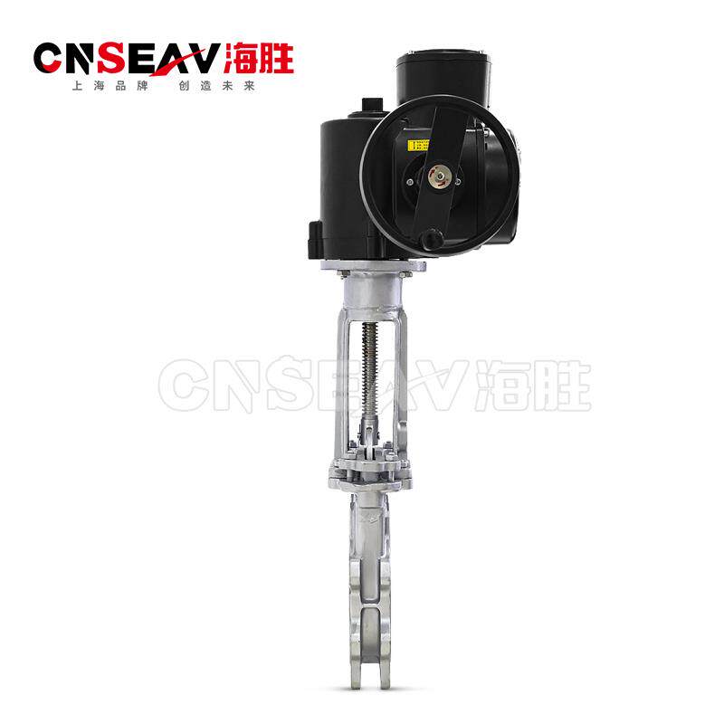 新款电动气动对夹刀型闸阀PZ9/673H-10C铸钢不锈钢手动插板浆包邮