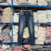 大码 女春夏2025年新款 复古直筒女士裤 长裤 子 窄版 休闲裤 瘦腿牛仔裤