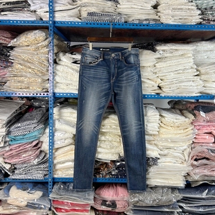 窄版瘦腿牛仔裤女春夏2025年新款大码复古直筒女士裤长裤休闲裤子